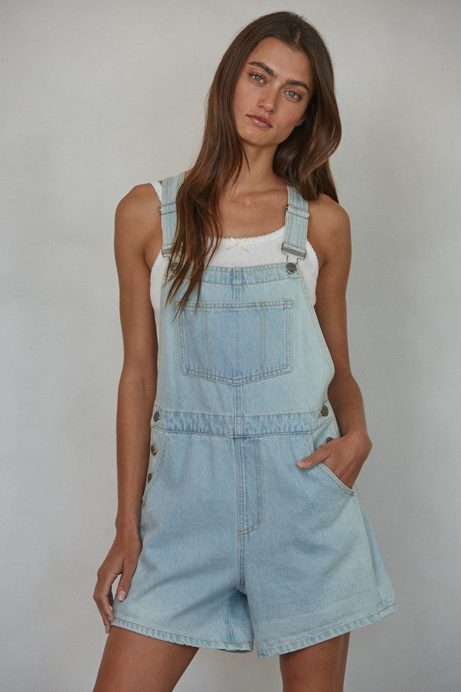 Denim Shorts Overalls