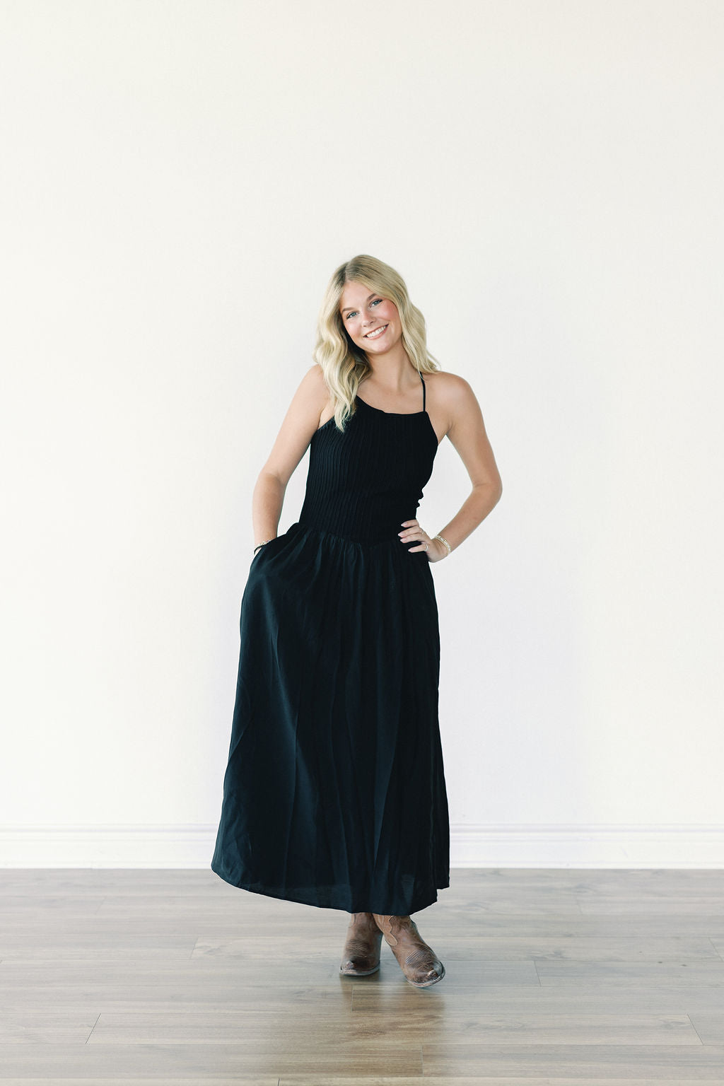 Mixed Media Maxi Dress