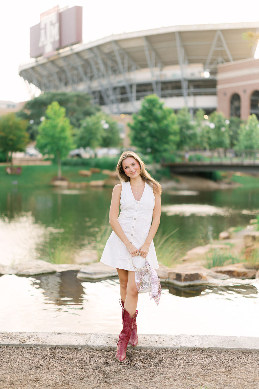 Denim V-neckline Button Down Mini Dress