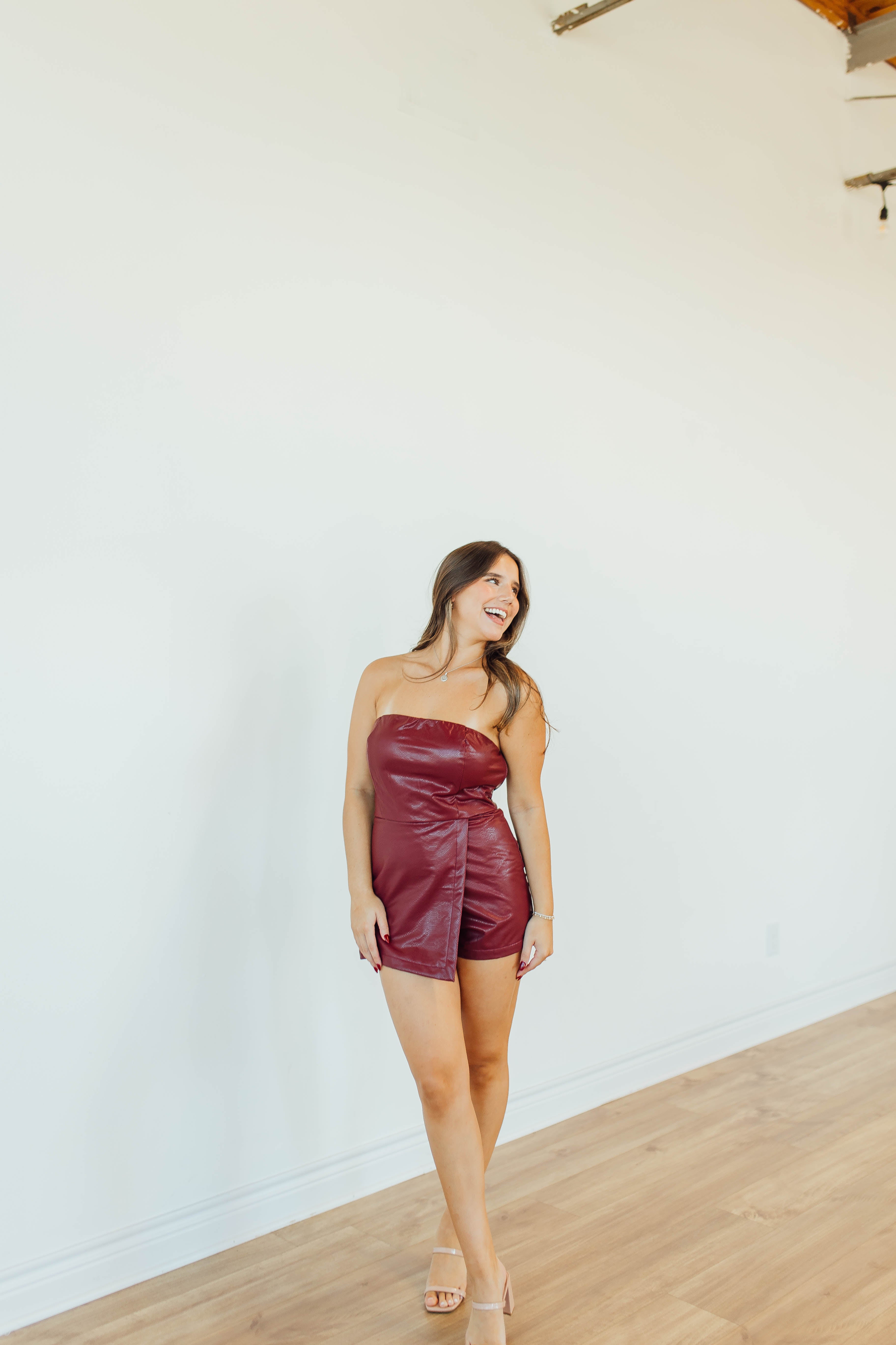 Leather Snake Skin Romper