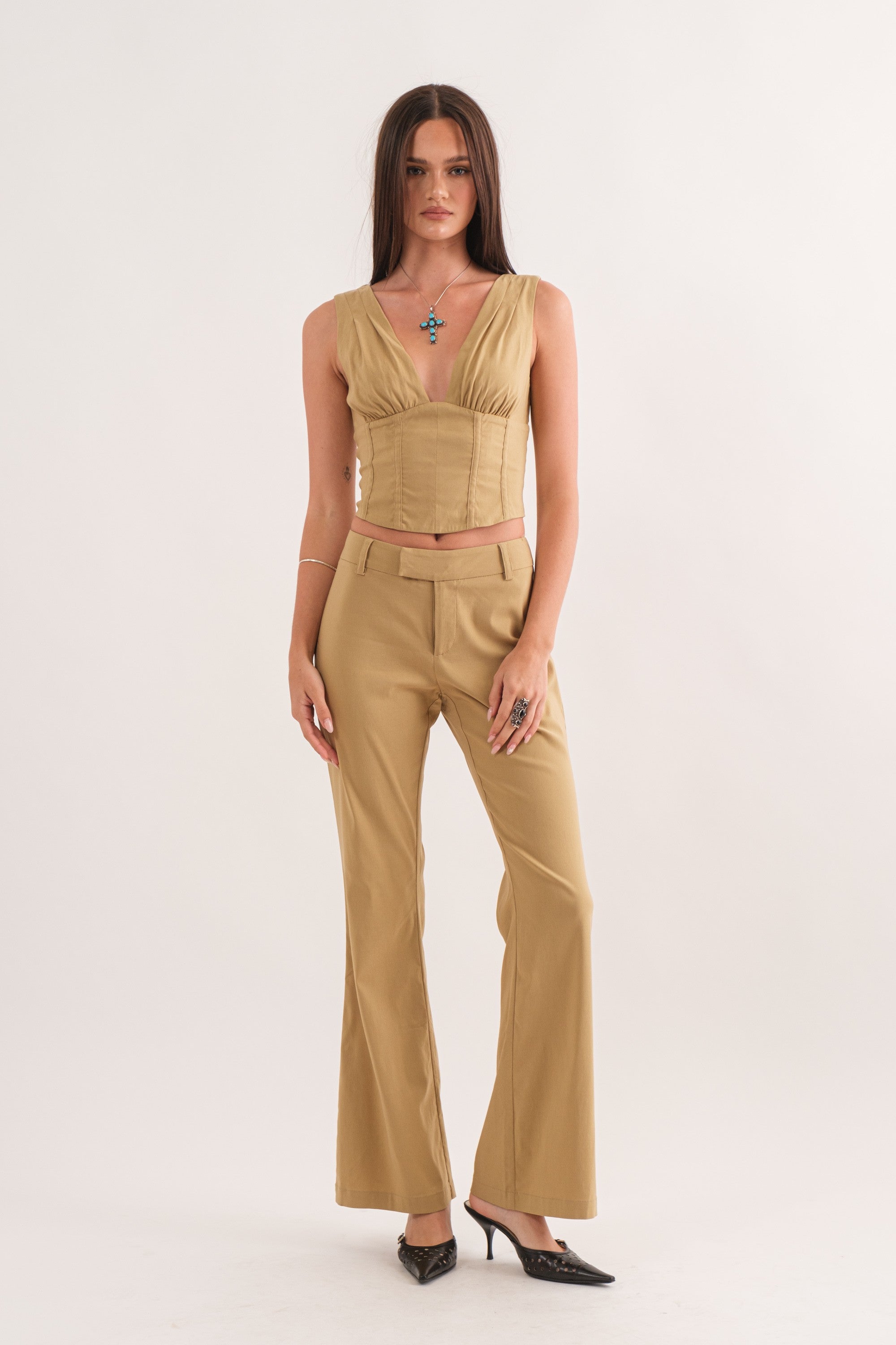 Low Rise Slim Trousers