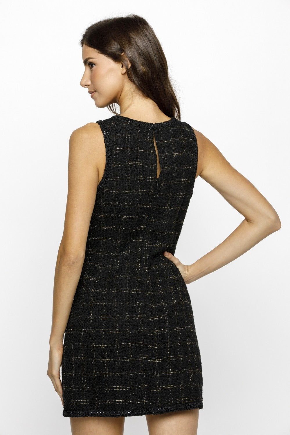 Tweed Sleeveless Mini Dress