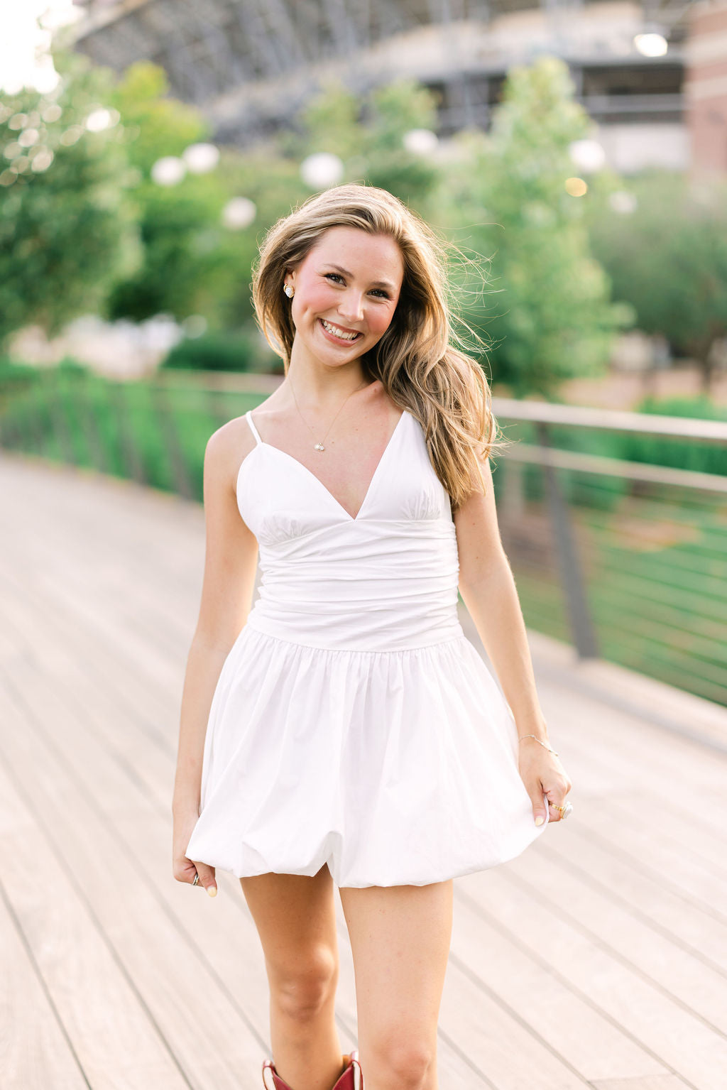 Bubble Hem Mini Dress