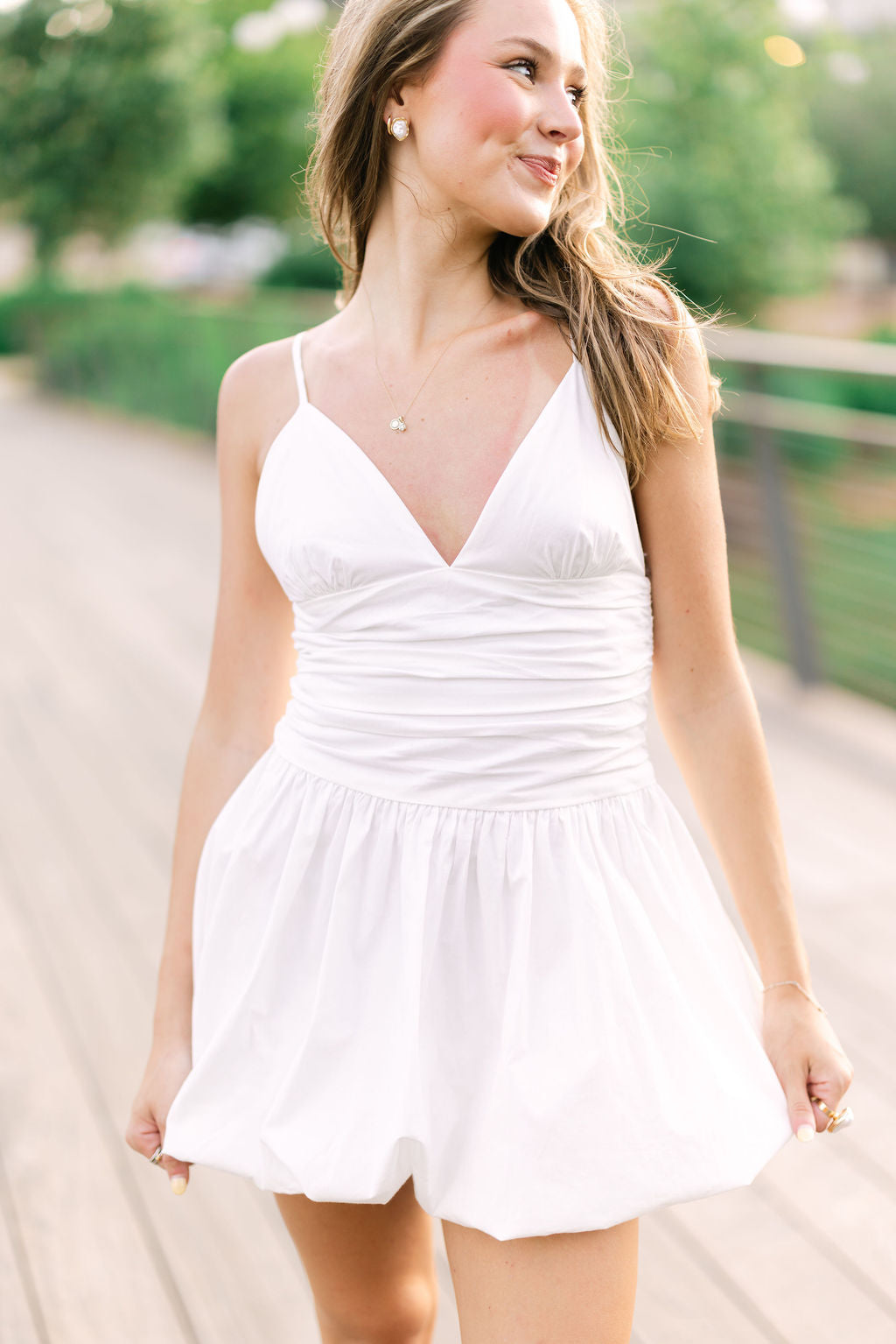 Bubble Hem Mini Dress