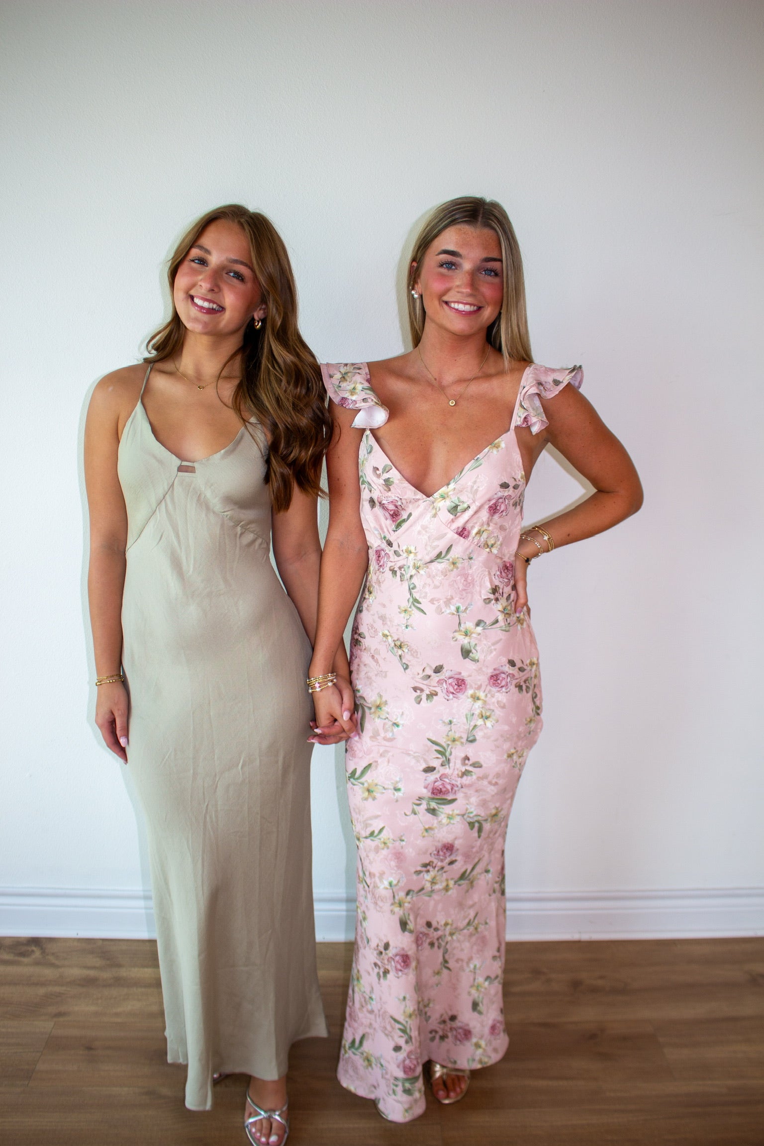 Ruffle Sleeve Floral Print Open Back Maxi Dress