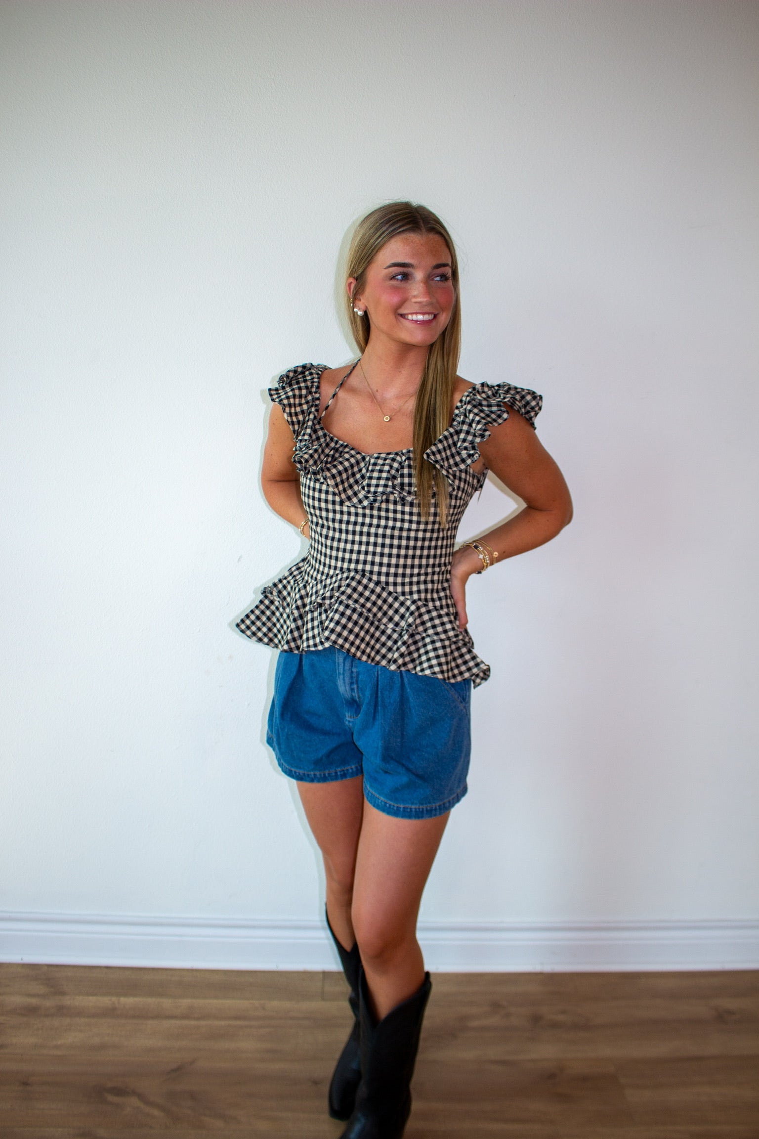 Denim Wide Leg Shorts