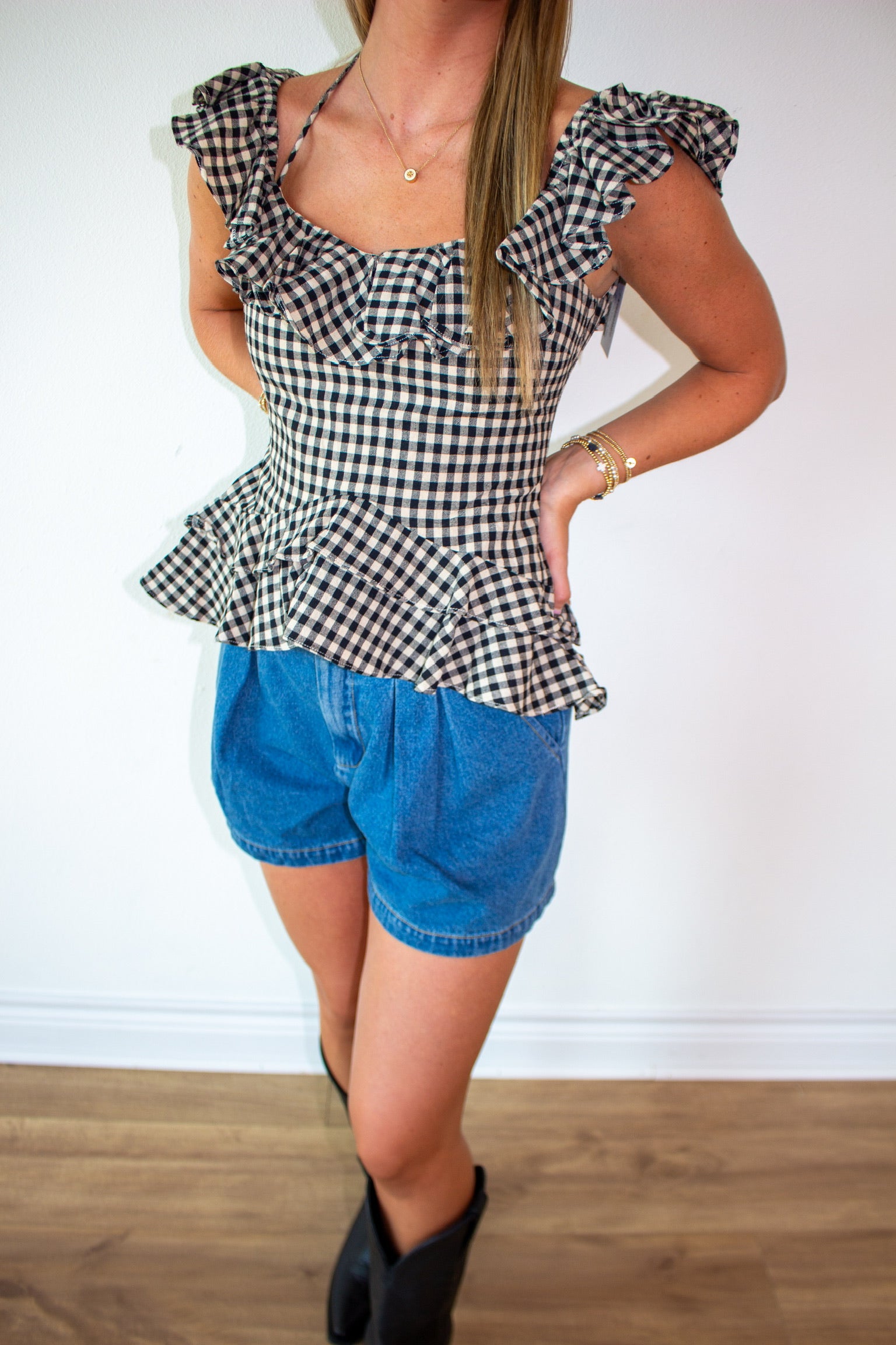 Denim Wide Leg Shorts