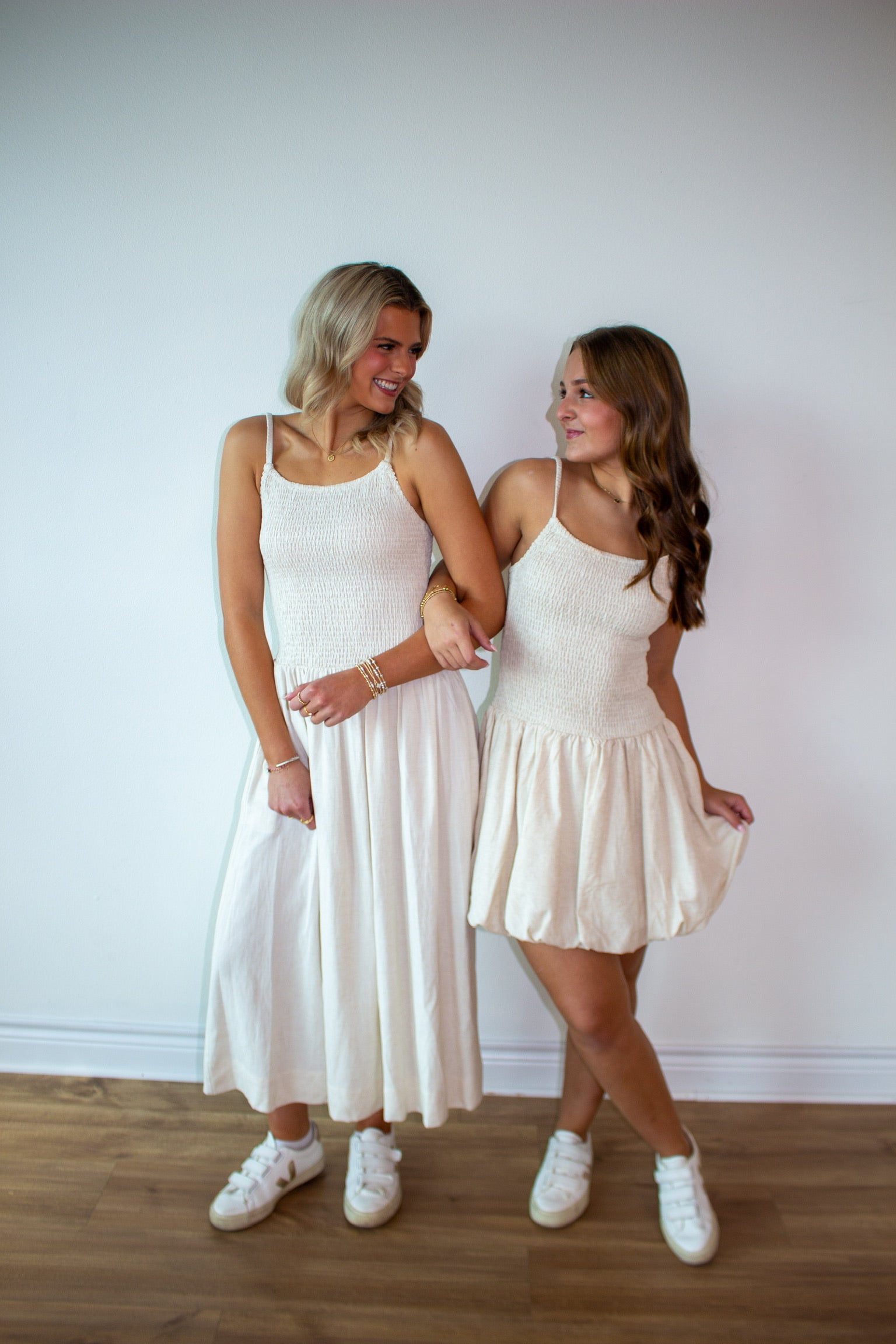 Sleeveless Smocked Bubble bottom Mini Dress