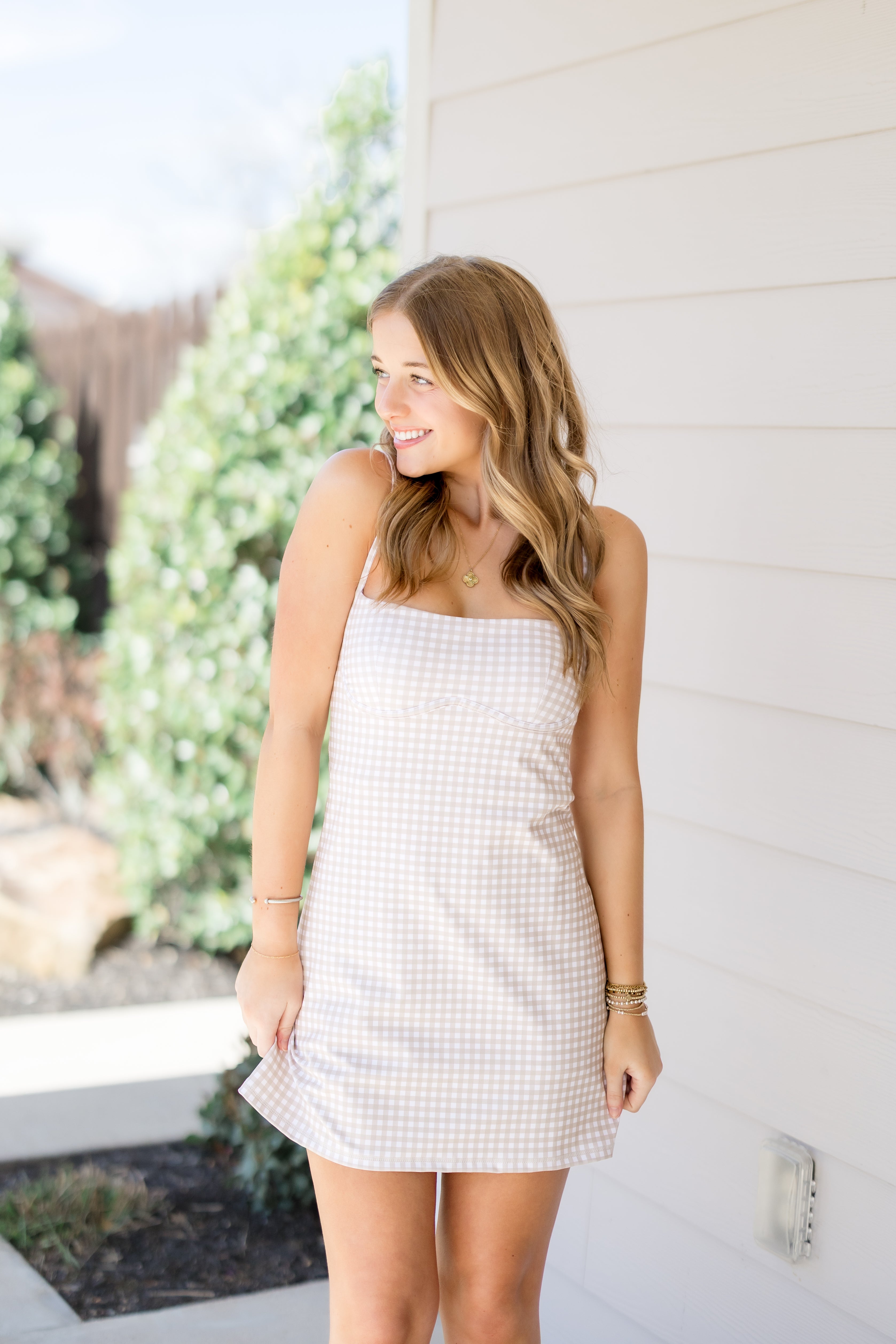 Gingham Print Athletic Dress